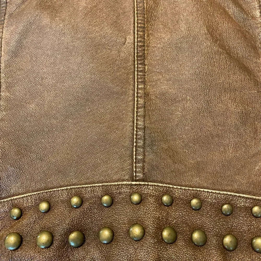 Wilsons Leather Crop Studded Leather Jacket - Picture 11 of 15